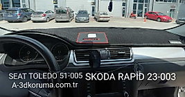 Skoda Rapid 2013-2017 Konsol Torpido 3D Koruma  Koruyucu Kılıfı