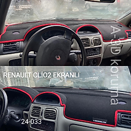 Renault Clio 2 Ekranlı Konsol Torpido 3D Koruma Koruyucu Kılıfı