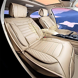 Elit Bej Deri Araç Koltuk Kılıfı