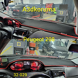 Peugeot 208 Konsol Torpido M3D Koruma Koruyucu Kılıfı