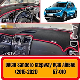 Dacia Sandero Stepway 2015 - 2021 Konsol Torpido 3D Koruma