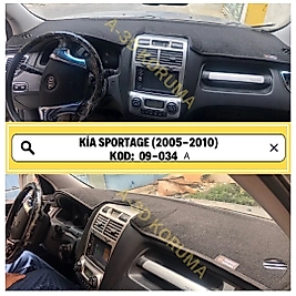 Kia Sportage 2005 - 2010 Konsol Torpido A3D Koruma Koruyucu Kılıfı