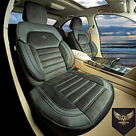 Royal Tay Tüyü Siyah Siyah Deri Oto Kılıfı