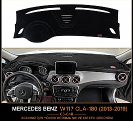 Mercedes Benz W117 - C117 CLA 180 (2013-2019) Konsol Torpido 3D Koruma Halısı - Panel Koruyucu - Ön Göğüs Örtüsü