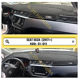 Seat İbiza 2017+ Konsol Torpido A3D Koruma  Koruyucu Kılıfı
