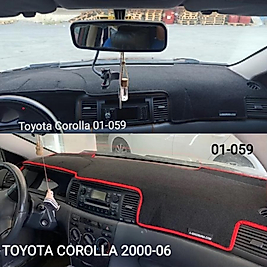 Toyota Corolla E120 E130 2000-2006 Konsol Torpido 3D Koruma Koruyucu Kılıfı