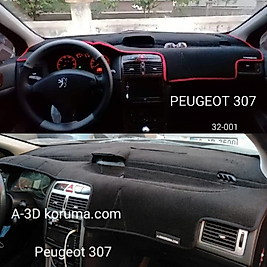 Peugeot 307 2001 - 2008 Konsol Torpido 3D Koruma Koruyucu Kılıfı