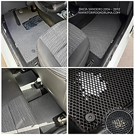 Dacia Sandero 2004 - 2012 Akıllı Premium Eva Oto Paspas (Aksesuarlar Fiyata Dahil Değildir)