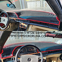 Mercedes W 126 / C 126 1979 - 1991 Konsol Torpido 3D Koruma Koruyucu Kılıfı