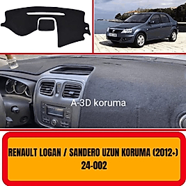 Renault Logan Uzun Konsol Torpido 3D Koruma Koruyucu Kılıfı