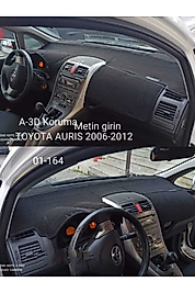 Toyota Auris 2006-2012 Konsol Torpido 3D Koruma Koruyucu Kılıfı