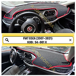 Fiat Egea & Egea Cross Tabletsiz (2009-2021) Sedan Konsol Torpido 3D Koruma Halısı - Panel Koruyucu - Ön Göğüs Örtüsü