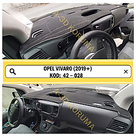 Opel Vivaro Konsol Torpido A3D Koruma Koruyucu Kılıfı