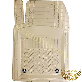 3D Bej Kauçuk Havuzlu Paspas