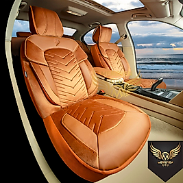 GT Premium Alkantara Kumaş Taba Deri Oto Kılıfı