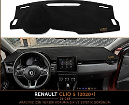 Renault Clio 5 (2020+ Uyumlu) Lazer Kesim Ön Göğüs Koruyucu ve Torpido Koruma Halısı
