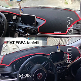 Fiat Egea & Fiat Egea Cross Tabletli (2019+) Konsol Torpido 3D Koruma Halısı - Panel Koruyucu - Ön Göğüs Örtüsü