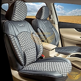 Klas Petek Jakar Kumaş Füme Deri Oto Kılıfı