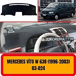Mercedes Vito W638 1996 - 2003 Konsol Torpido 3D Koruma Koruyucu Kılıfı