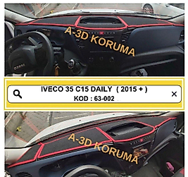 İveco 35 C15 Daily 2015+ Konsol Torpido 3D Koruma Koruyucu Kılıfı