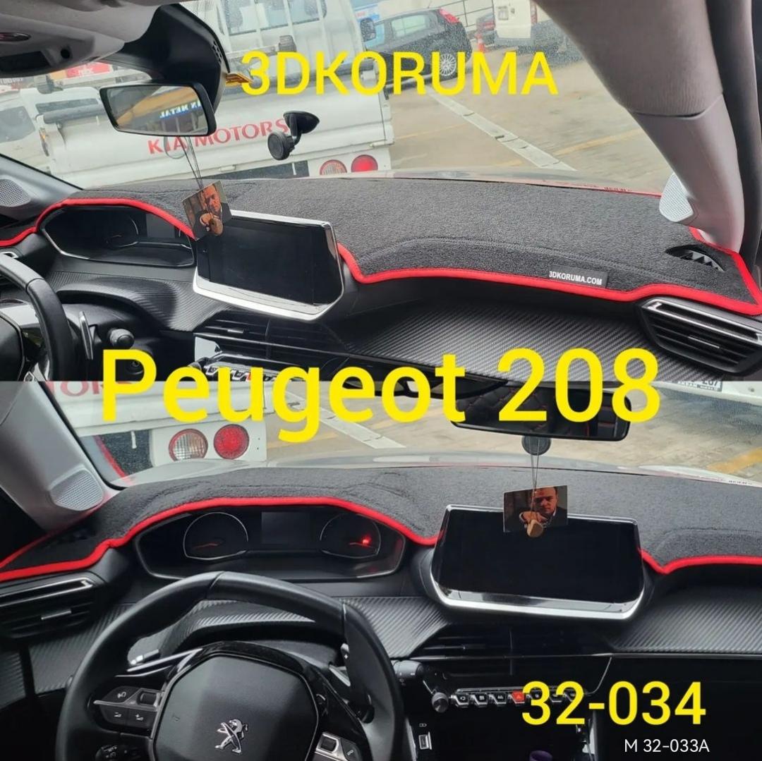 Peugeot 208 Konsol Torpido 3D Koruma Koruyucu Kılıfı