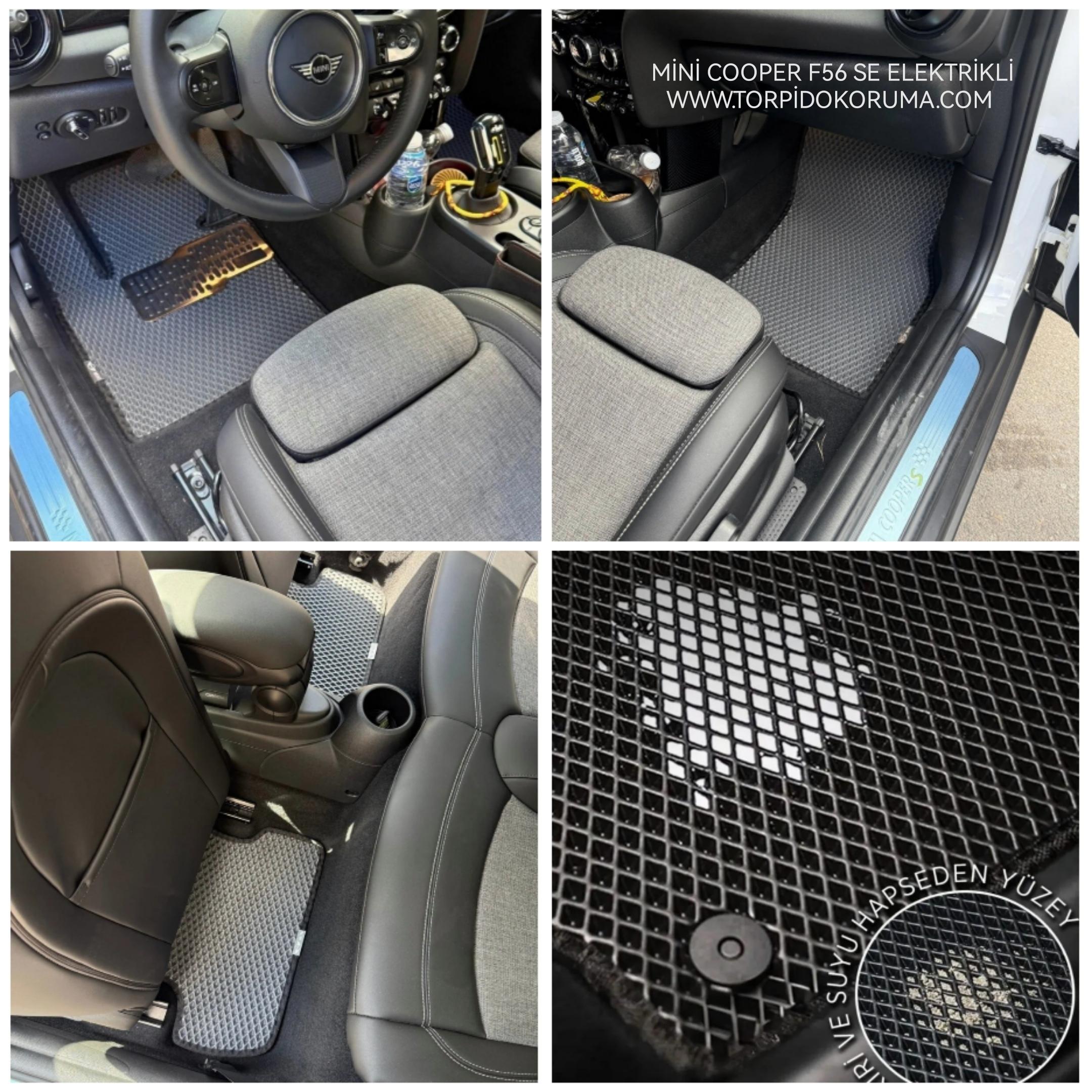 Mini Cooper F56 SE Elektrikli Akıllı Premium Eva Oto Paspas (Aksesuarlar Fiyata Dahil Değildir)