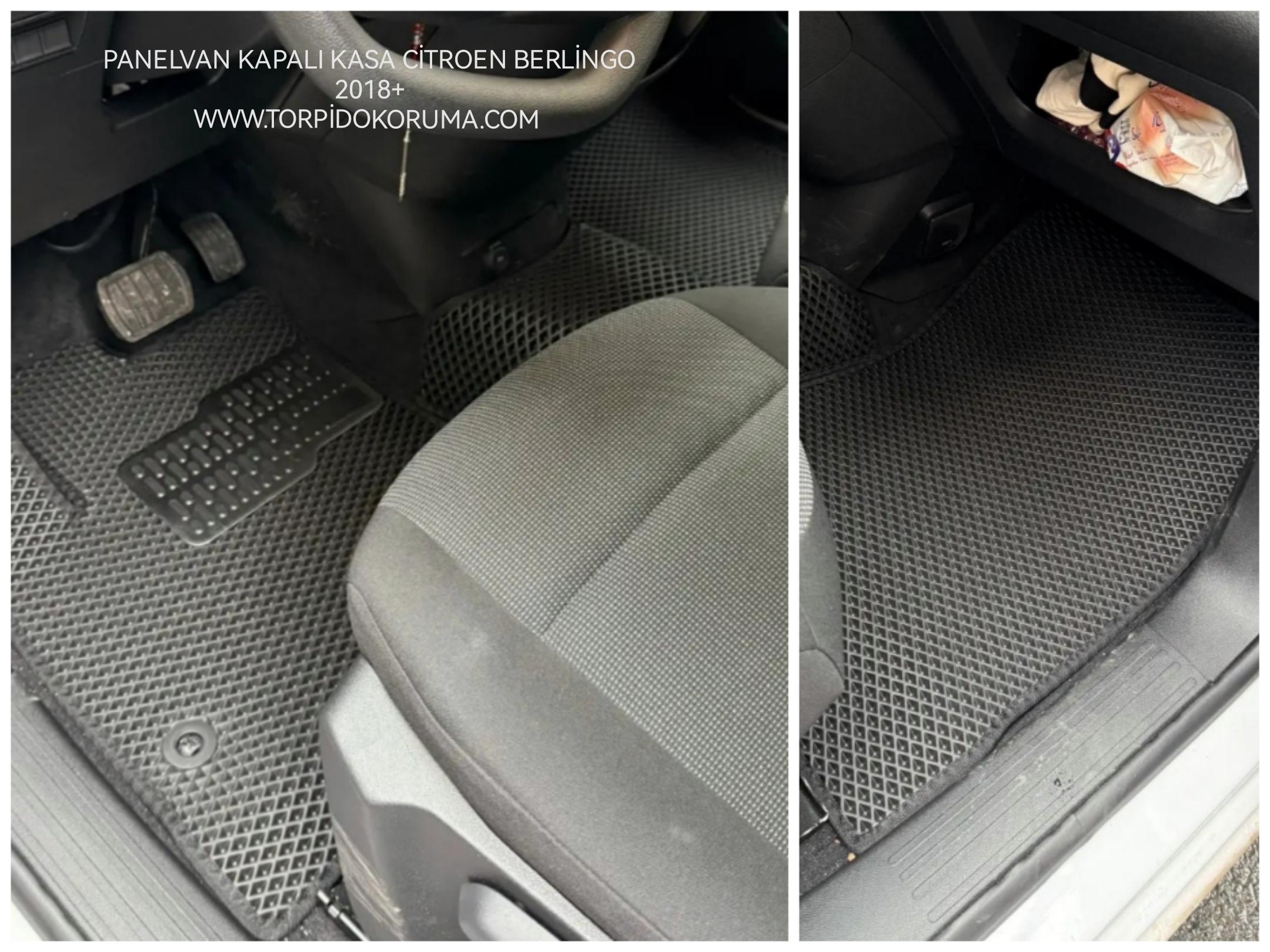 Citroen Berlingo Kapalı Kasa 2018+ Akıllı Premium Eva Oto Paspas (Aksesuarlar Fiyata Dahil Değildir)