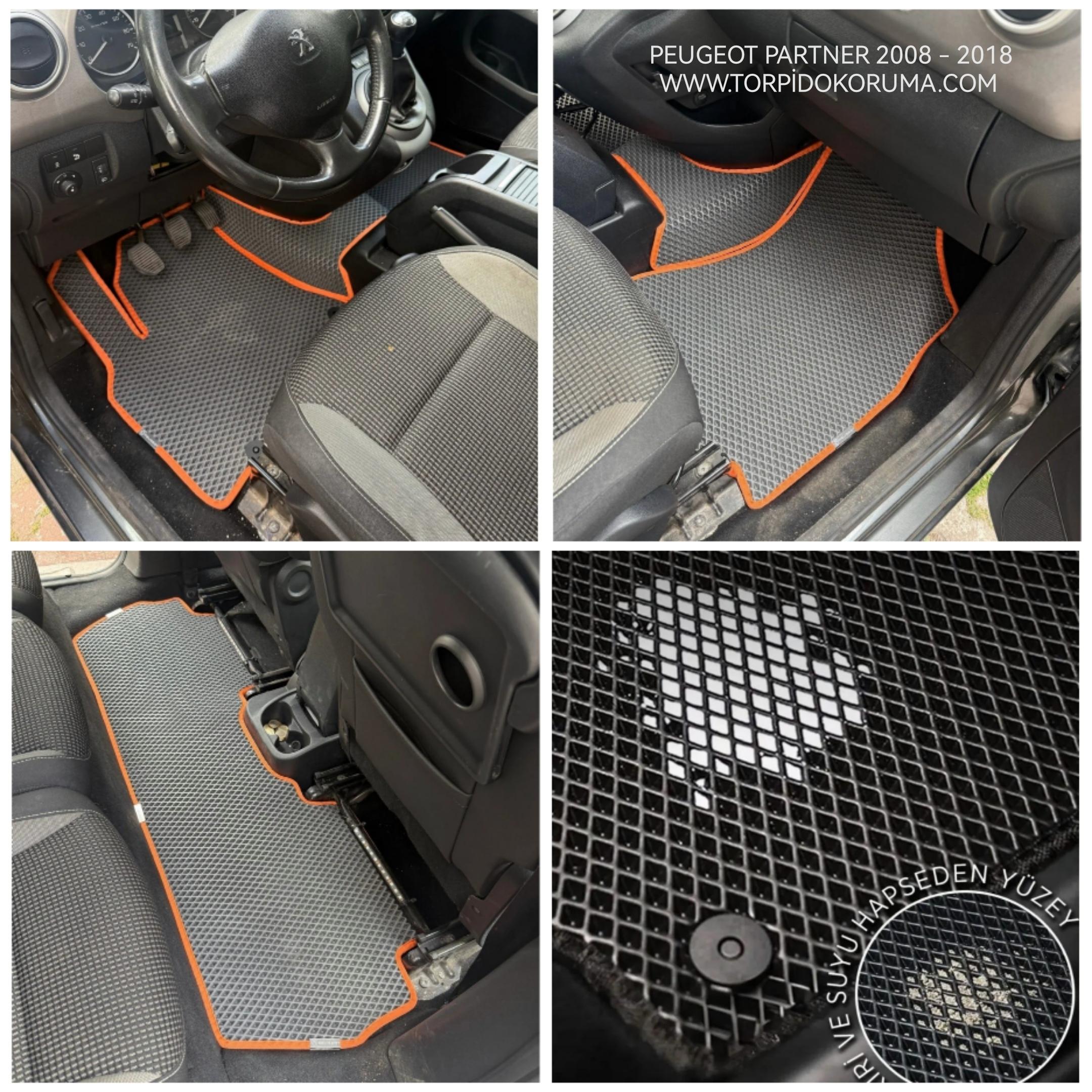 Peugeot Partner 2008 - 2018 Akıllı Premium Eva Oto Paspas (Aksesuarlar Fiyata Dahil Değildir)