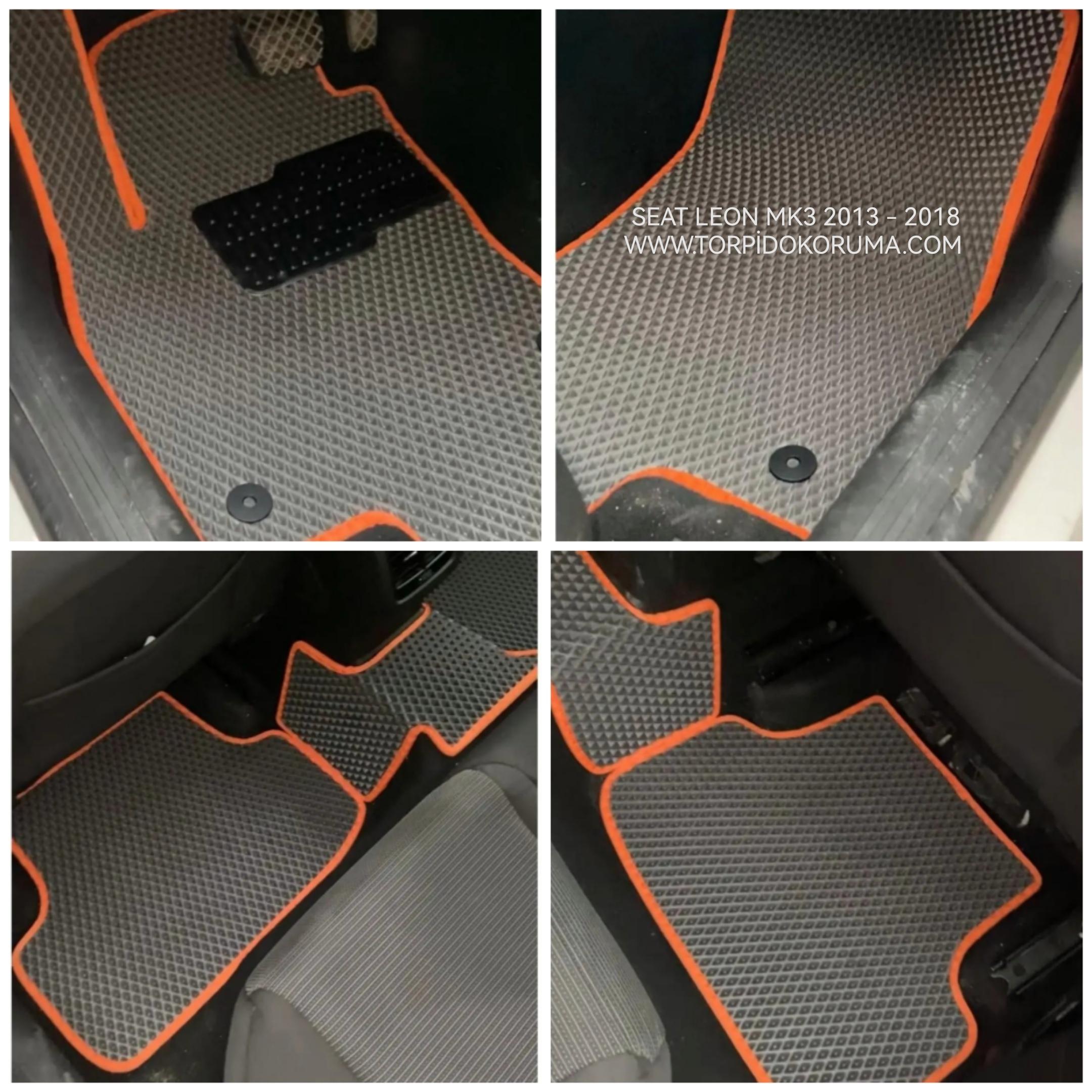 Seat Leon Mk3 2013 - 2020 Akıllı Premium Eva Oto Paspas (Aksesuarlar Fiyata Dahil Değildir)