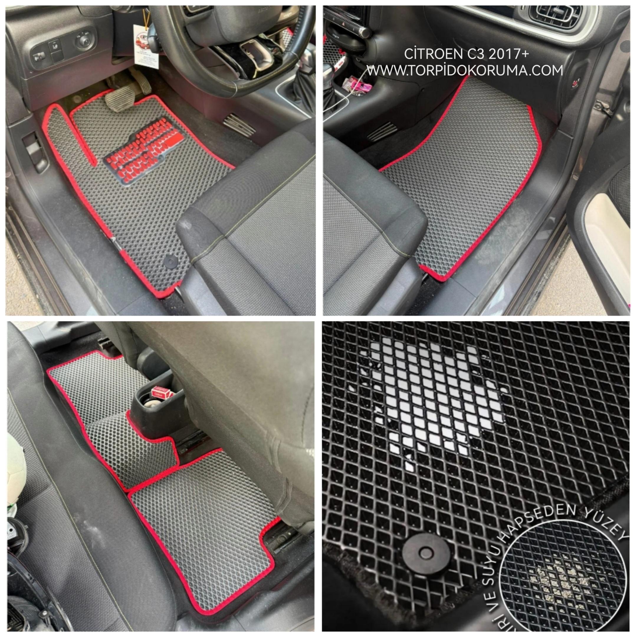 Citroen C3 2017+ Kasa Akıllı Premium Eva Oto Paspas (Aksesuarlar Fiyata Dahil Değildir)