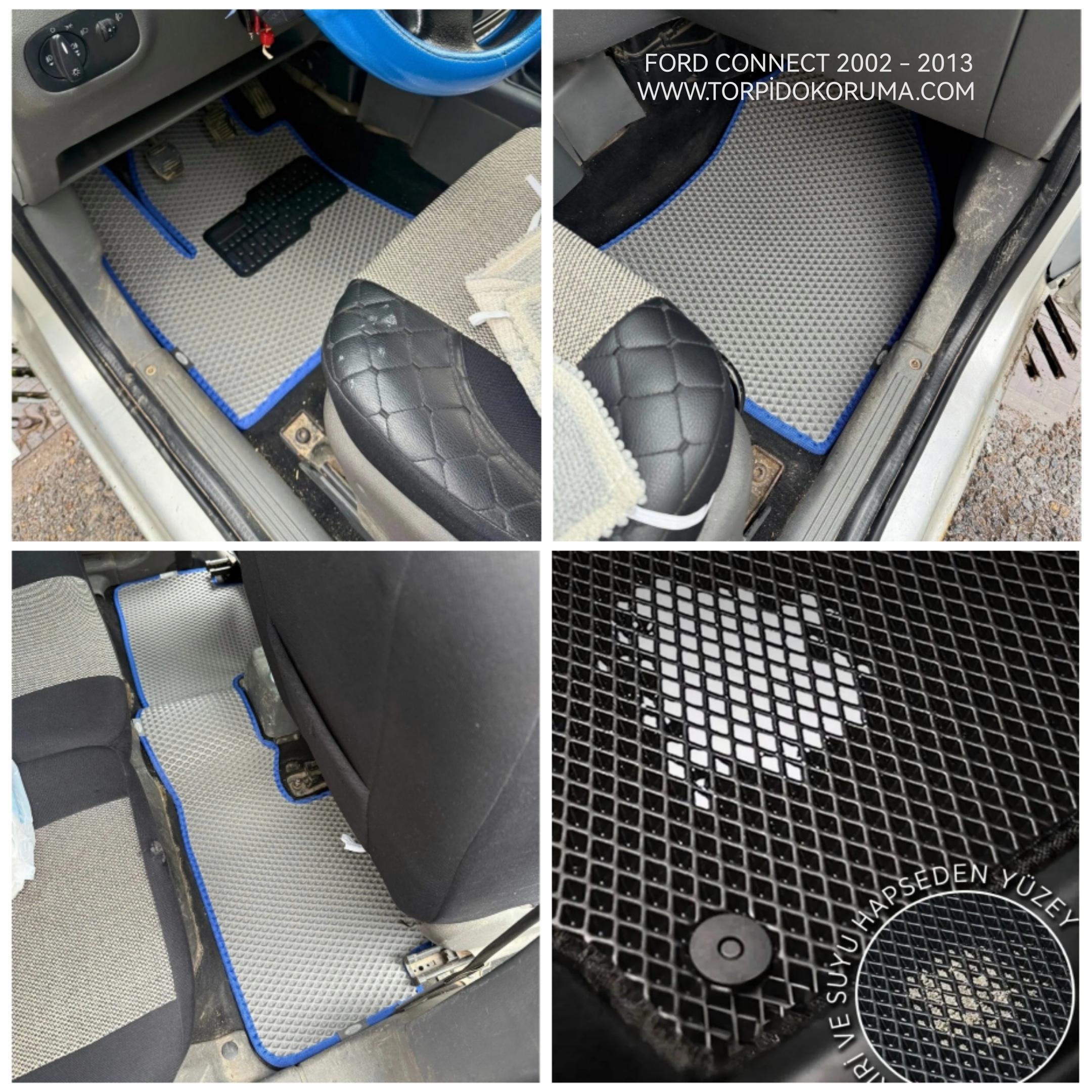 Ford Connect 2002 - 2013 Kasa Akıllı Premium Eva Oto Paspas (Aksesuarlar Fiyata Dahil Değildir)