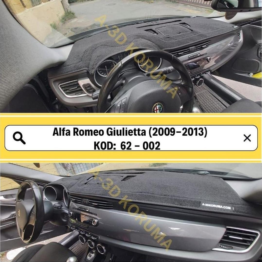 Alfa Romeo Giulietta (2009-2020) Konsol Torpido 3D Koruma Halısı Konsol Torpido 3D Koruma Halısı - Panel Koruyucu - Ön Göğüs Örtüsü